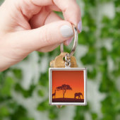 African Safari Silhouette - Sleutelhanger (Hand)