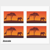 African Safari Silhouette - Sticker (Vel)