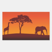 African Safari Silhouette - Sticker (Voorkant)
