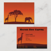 African Safari Silhouette - Visitekaartje (Voorkant / Achterkant)