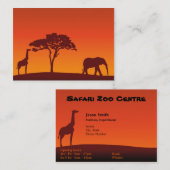 African Safari Silhouette - Visitekaartje (Voorkant / Achterkant)