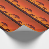 African Safari Silhouette - Wrapping Paper Cadeaupapier (Hoek)