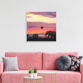 African Safari Sunset Animal Canvas Afdruk (Insitu (Woonkamer))