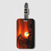 African Safari Sunset Animal Silhouettes Bagagelabel (Voorkant (verticaal))