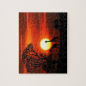 African Safari Sunset Animal Silhouettes Legpuzzel (Verticaal)