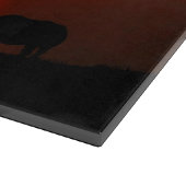 African Safari Sunset Animal Silhouettes Snijplank (Hoek)