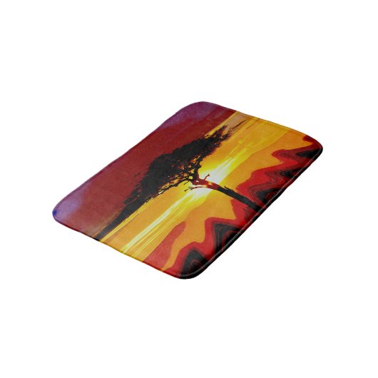 African Safari Sunset Badmat (Gekanteld)