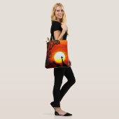 African Safari Sunset Giraffe Silhouettes Tote Bag (Op model)