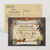 African Safari Sunset Verloving Uitnodiging Briefkaart (Voorkant / Achterkant)