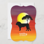 African Safari Wedding Destination Invitation Kaart (Achterkant)