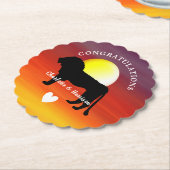 African Safari Wedding Theme Gefeliciteerd Kartonnen Onderzetters (Gekanteld)