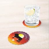 African Safari Wedding Theme Gefeliciteerd Kartonnen Onderzetters (Insitu)