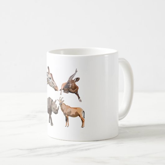 African Safari Wildlife Design Giraffe Koffiemok (Voorkant rechts)