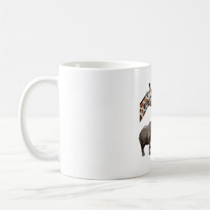 African Safari Wildlife Design Giraffe Koffiemok