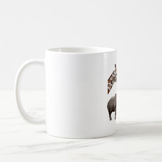 African Safari Wildlife Design Giraffe Koffiemok (Links)