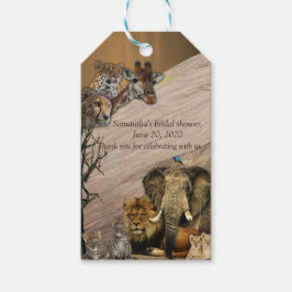 African Safari Wildlife Gift Label Cadeaulabel