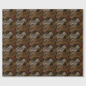 African Safari: Zebra ontwerp Cadeaupapier (Vlak)