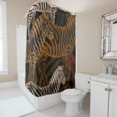 African Safari: Zebra  ontwerp Douchegordijn (In situ)