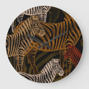 African Safari: Zebra  ontwerp Grote Klok