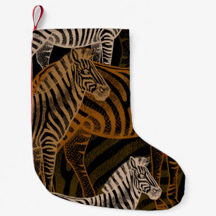 African Safari: Zebra ontwerp Kleine Kerstsok