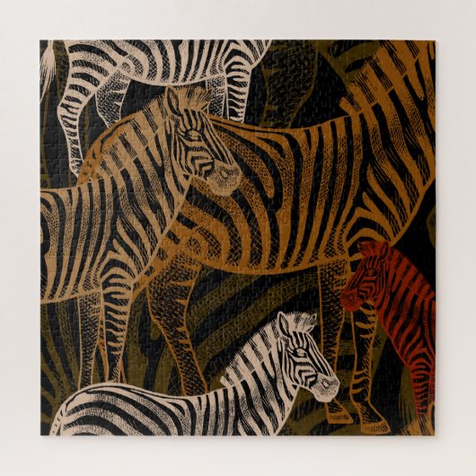 African Safari: Zebra ontwerp Legpuzzel (Verticaal)