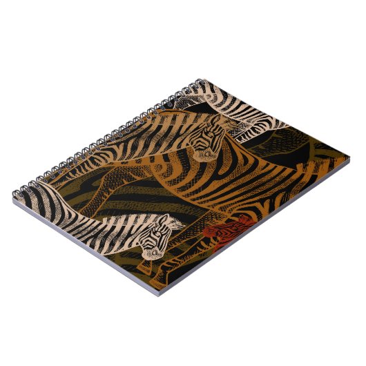African Safari: Zebra  ontwerp Notitieboek (Linkerzijde)