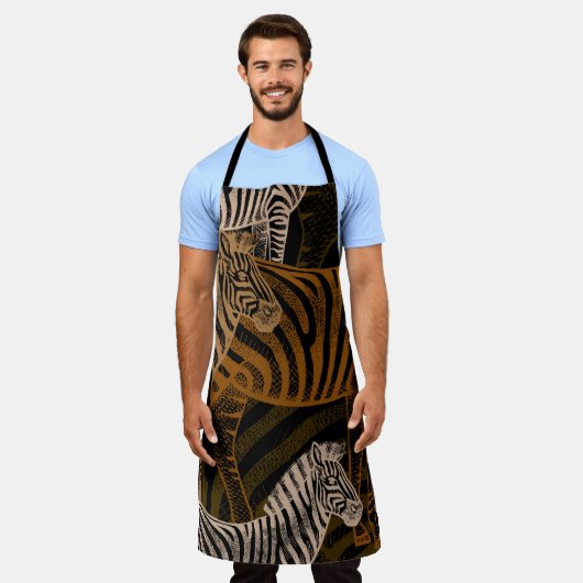 African Safari: Zebra ontwerp Schort (Gedragen)