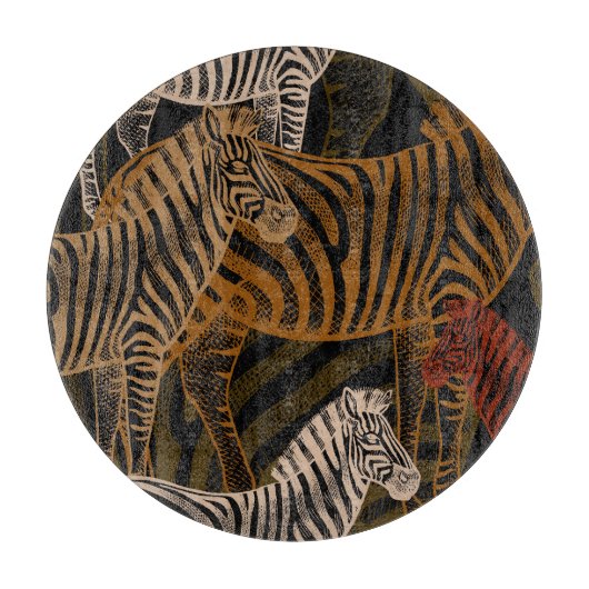 African Safari: Zebra ontwerp Snijplank (Voorkant)