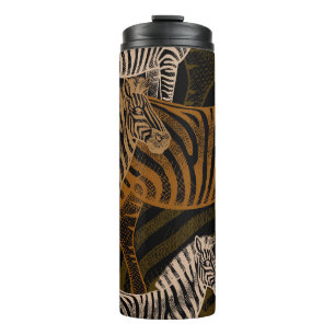 African Safari: Zebra ontwerp Thermosbeker