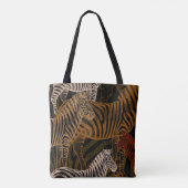 African Safari: Zebra  ontwerp Tote Bag (Achterkant)