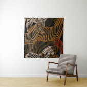 African Safari: Zebra  ontwerp Wandkleed (In situ)