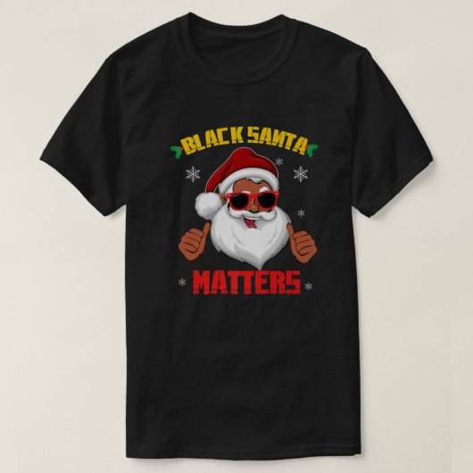 African Santa Black Matters kerst Gif T-shirt (Design voorkant)