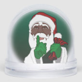 African Santa Snow Globe Custom Christmas Gifts Sneeuwbol (Voorkant)