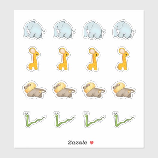 African Savanna Collectie Kiss-Cut Stickers (Vel)