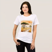 African savannah landscape Tri-Blend shirt (Voorkant volledig)
