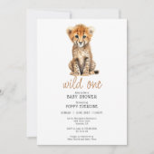 African Savannah Wild Een Baby shower Uitnodiging (Voorkant)