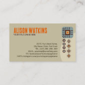 African Soul - art deco compositie Visitekaartje (Achterkant)