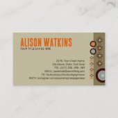 African Soul - art deco compositie Visitekaartje (Achterkant)