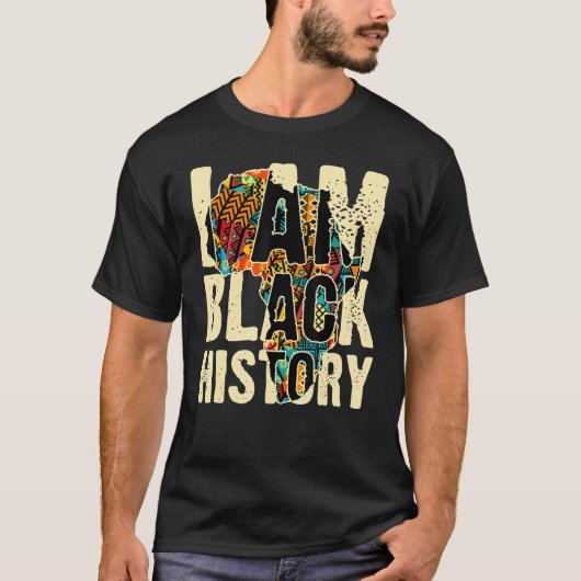 African Style Africa Continent I Am Black History  T-shirt (Voorkant)
