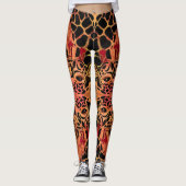 African Style Design Giraffes Leggings (Voorkant)