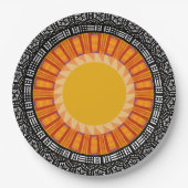 African Sun Decorative Paper Plates Papieren Bordje (Voorkant)
