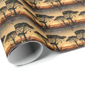 African Sunset Christmas Wrapping Paper Cadeaupapier (Rol Hoek)