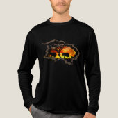African Sunset Elephants 3D Wall Break T-shirt (Voorkant volledig)
