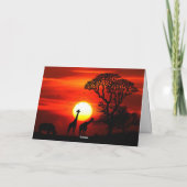 African Sunset Invitation Card, Briefkaart (Achterkant)