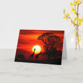 African Sunset Invitation Card, Briefkaart (Gele Bloem)