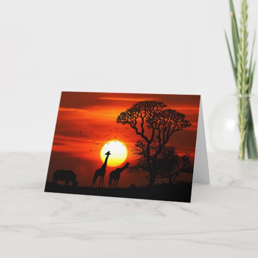 African Sunset Invitation Card, Briefkaart (Voorkant)