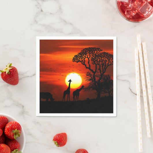 African Sunset Napkins Servet (Insitu)