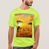 African Sunset Safari Majesty Design T-shirt (Voorkant)