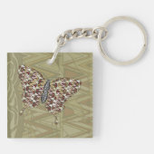 African Swallowtail Acryl Sleutelhanger (Achterkant)