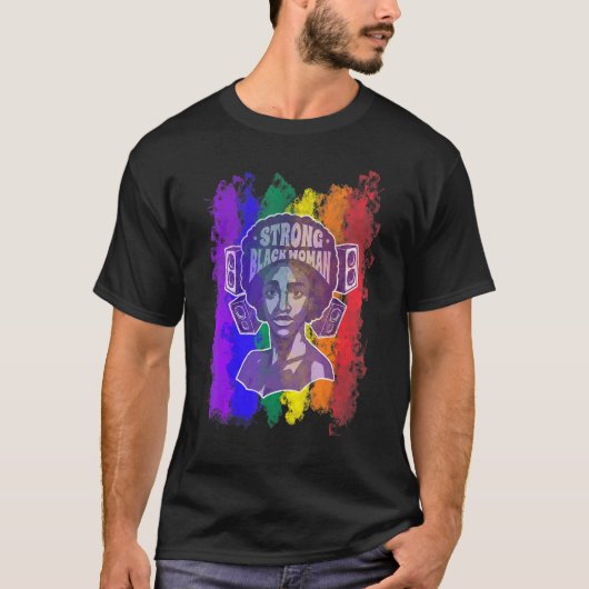 African Techno Frenchcore Hardcore Goa Queen Tranc T-shirt (Voorkant)